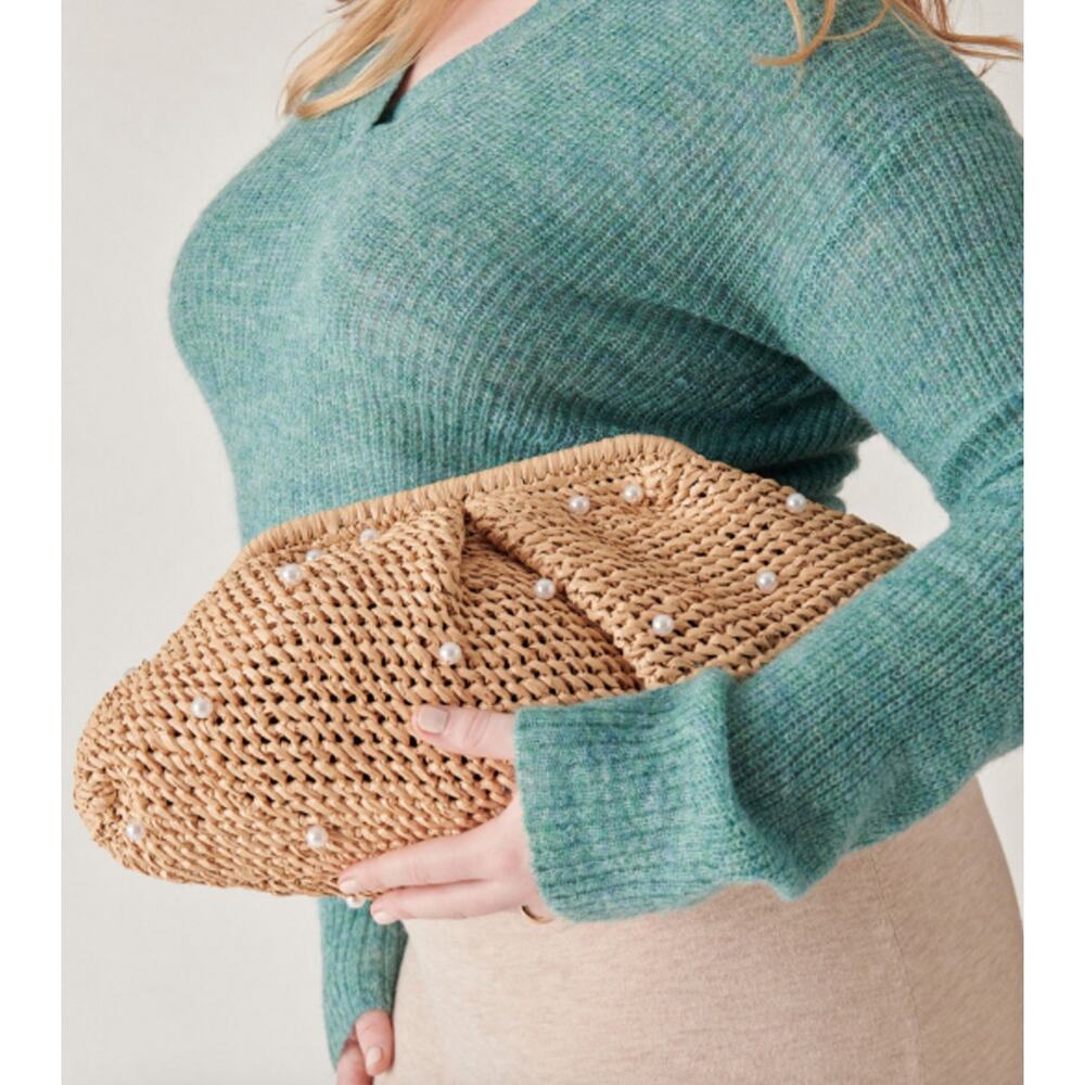 New Dolce Vita Crissy Clutch Natural Pearl